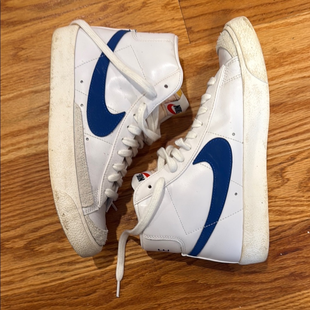 Nike White and Blue High-Tops